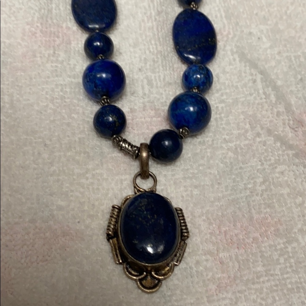 Lapis Statement Necklace - image 2